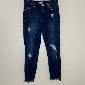 Sky and Sparrow |Skinny High Rise Distressed Jean